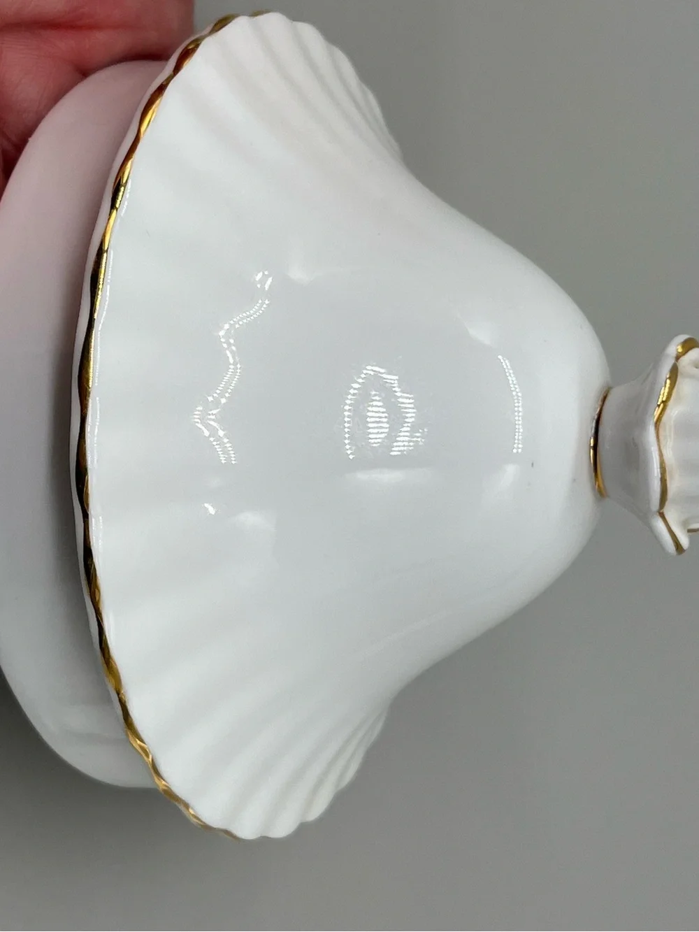Royal  Albert Val D’Or bone china large teapot. White with 22k gold trim.  NWOT.
